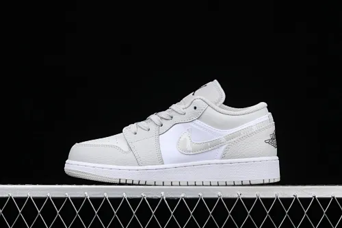 All categories Air Jordan Jordan series basketball shoes Air Jordan 1 Low G version pure original Air Jordan 1 Low GS AJ1 Joe 1 low-top white gray camouflage low-top basketball shoes DD3234-100